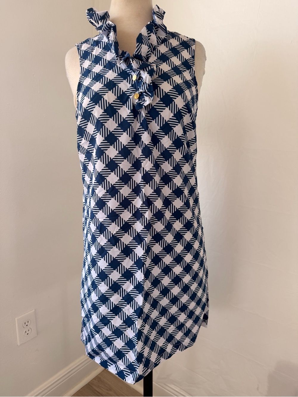 Mud Pie Navy and White Geometric Dress